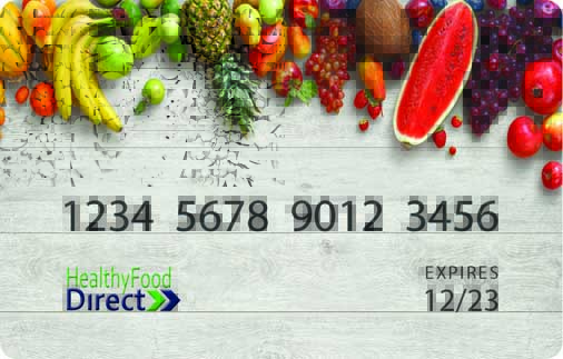 A sample Healthy Food Direct card.