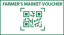 Farmer's Market voucher: Participants can pay using vouchers the farmer will scan.